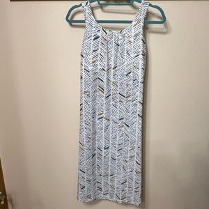Prana Gray and White Skypath Midi Dress